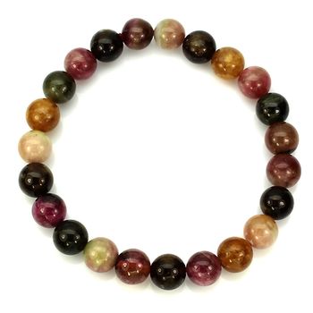 BRACELET TOURMALINE  MULTICOLORES
