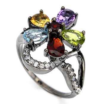 Amethyst, Garnet, Peridot, Citrine, Topaz RING
