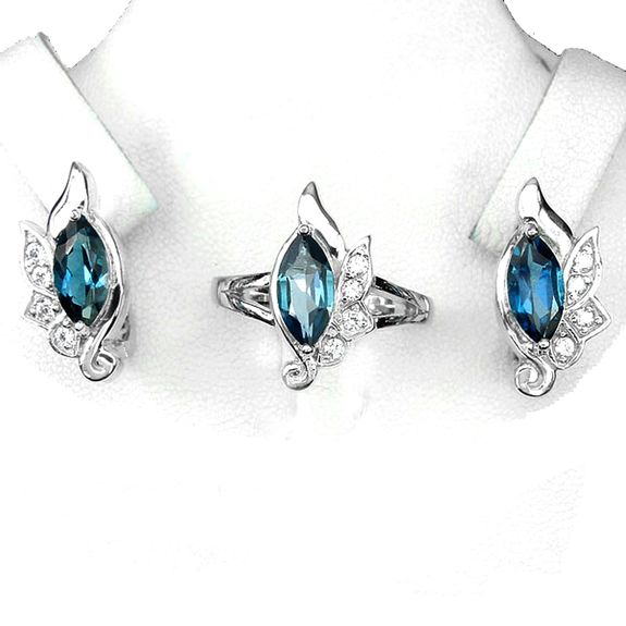 Topaz Ring Earrings Set