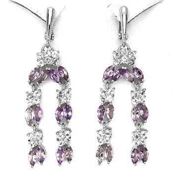 Amethyst, Topaz EARRINGS