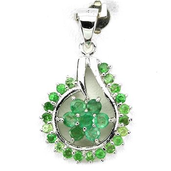 Emerald & Tsavorite Garnet PENDANT