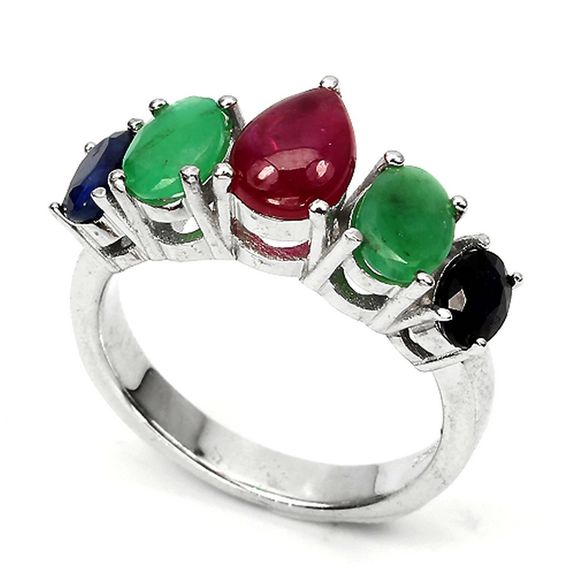 Ruby, Emerald, Sapphire RING