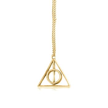 Pendentif Collier Harry Potter Les Reliques De La Mort Deathly Hallows-Doré