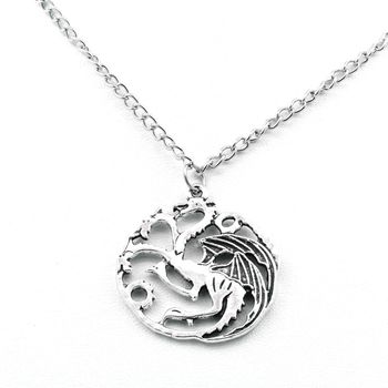 Pendentif Collier Game Of Thrones Targaryen Sigil Dragon