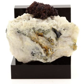 Native copper and Cuprite on Quartz.