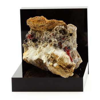 Cinnabar on Baryte.