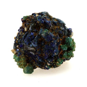Chessylite ( Azurite ) + Cuprite. 23.65 ct.