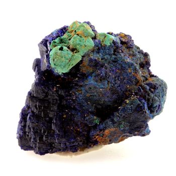 Chessylite ( Azurite ) + Cuprite. 40.26 ct.