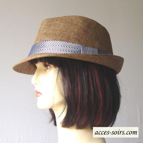 Chapeau Trilby Rimini - Petit Bord - Coton - Fabriqué En Italie - Homme Et Femme - 4