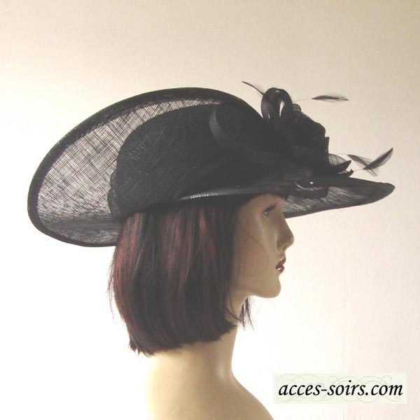 Black wedding hat