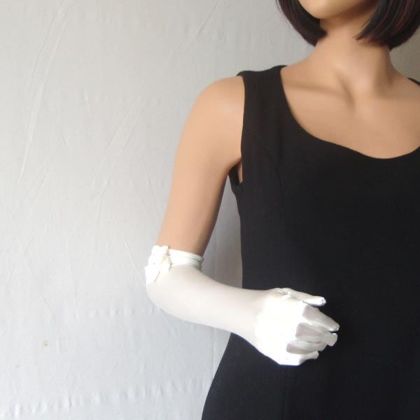 Gants Longs Soirée Opéra En Satin Stretch - Coude - Pour Mariée, Soirée, Costume - Noir - Taille Unique