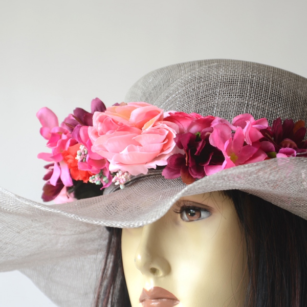 KorhLeoh Chapeau Cowboy Western Tendance Femme - Feutre Bord Enroulable Style Rétro