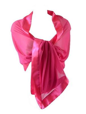 Wedding Hot Pink Silk Scarf Bright Pink Scarf For Women Reversible