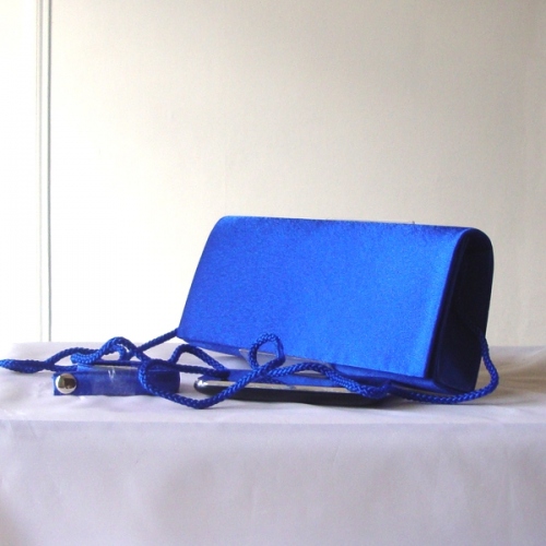 Pochette de soirée mariage bleu électrique - Main Image