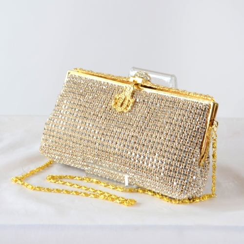 Petit sac de soirée cristal et or