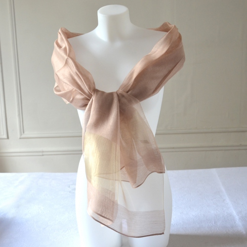 Long organza shawl for weddings and evenings