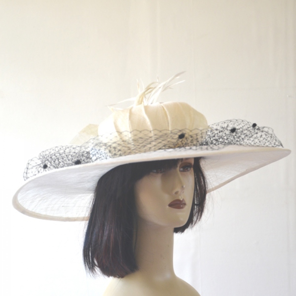 Off white wedding hats Clearance