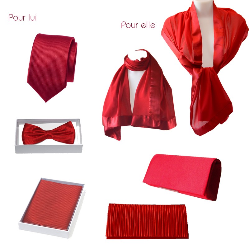 Nœud Papillon Pailleté Rouge Et Argent - Pré-noué, Réglable, Pour Homme Et Femme, Fêtes, Mariages, Cérémonies - 8