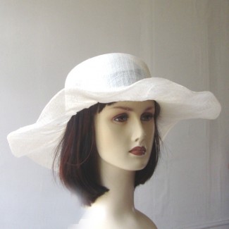 Wedding Off White Sinamay Hat Without Trimmings
