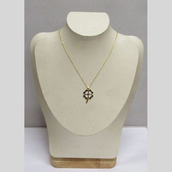 black enamel clover pendant jewelry 