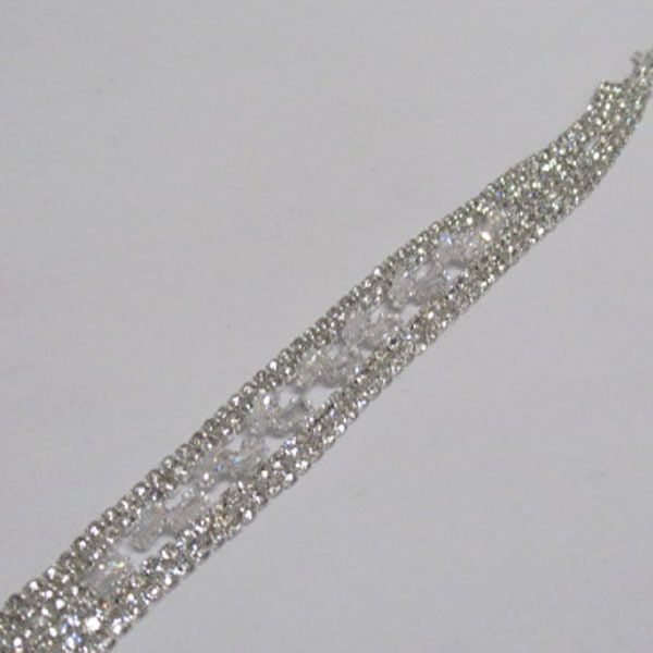 Bracelet Main Femme Strass – Doré, Bijou Fantaisie (neuf Avec étiquettes)