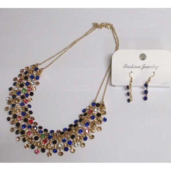 jewelery necklace adornment rhinestones of all colors