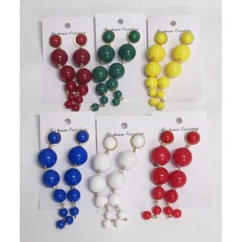 dangling pearl earrings various sizes