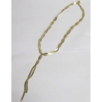 gold-plated stainless steel twisted plunging necklace