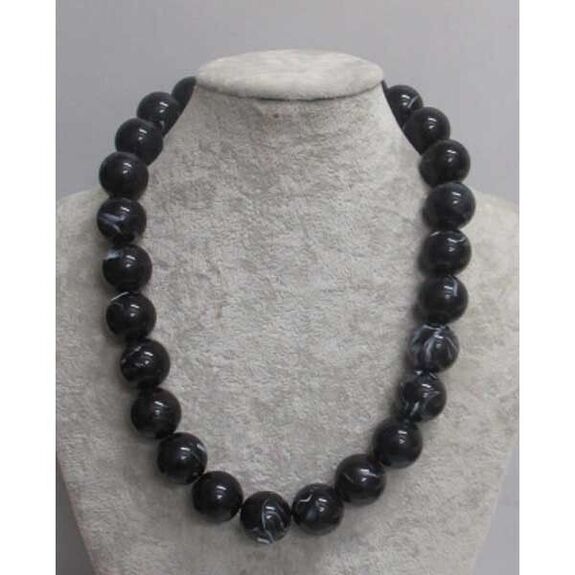 Black ball necklace jewelry