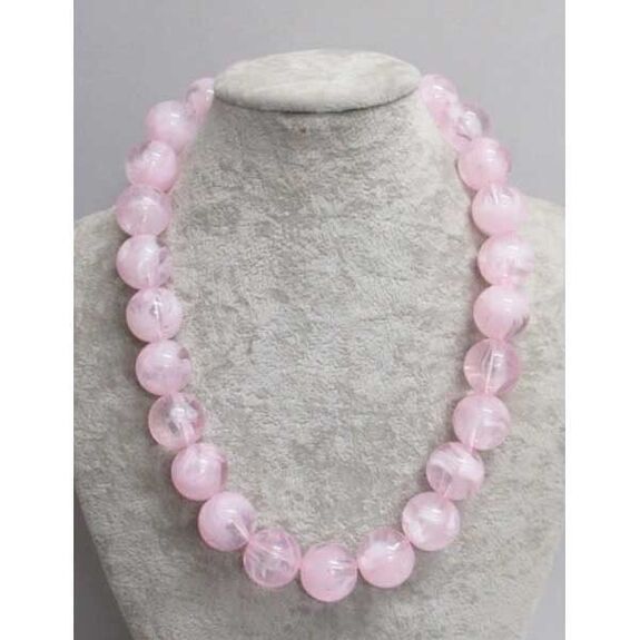 Pink ball necklace jewelry