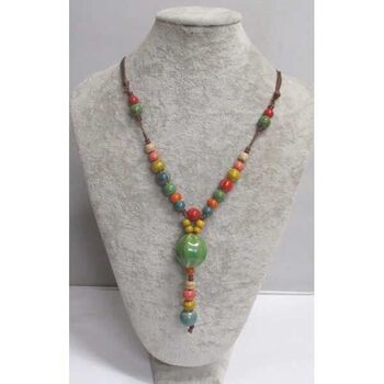 ceramic pumpkin necklace in color