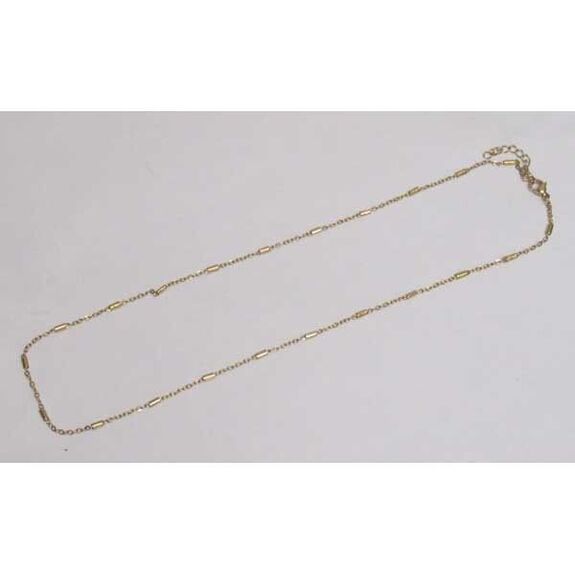 Jewelry chain mesh and tube in gold stainless steel