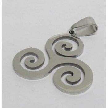 Pendant symbol of Brittany Triskel steel