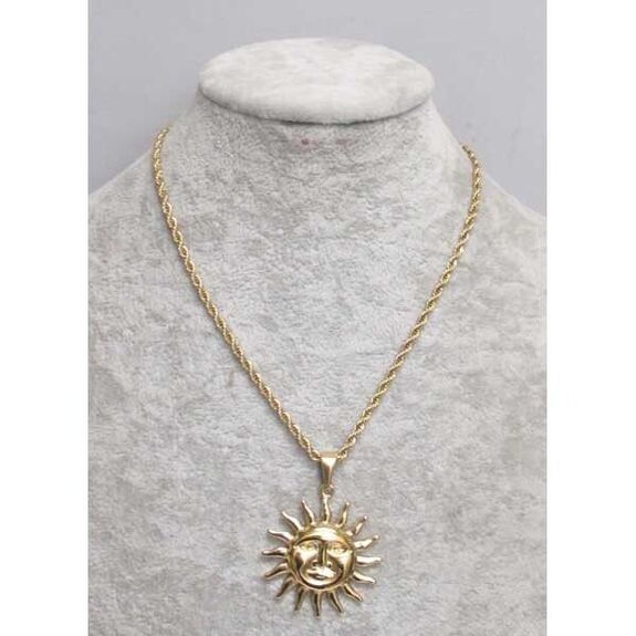 steel sun jewelry necklace