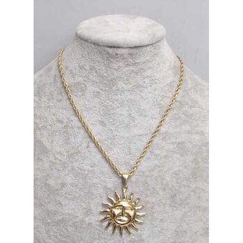 steel sun jewelry necklace