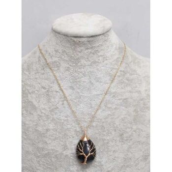 goutte onyx noir entoure fil