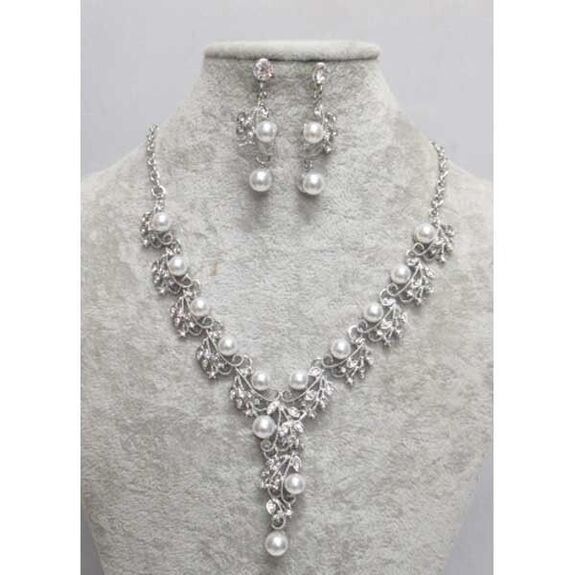 bijoux grosse perle set cristal