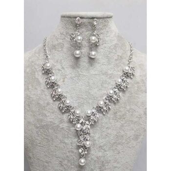 bijoux grosse perle set cristal