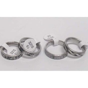 men's steel ring pattern and size mix
