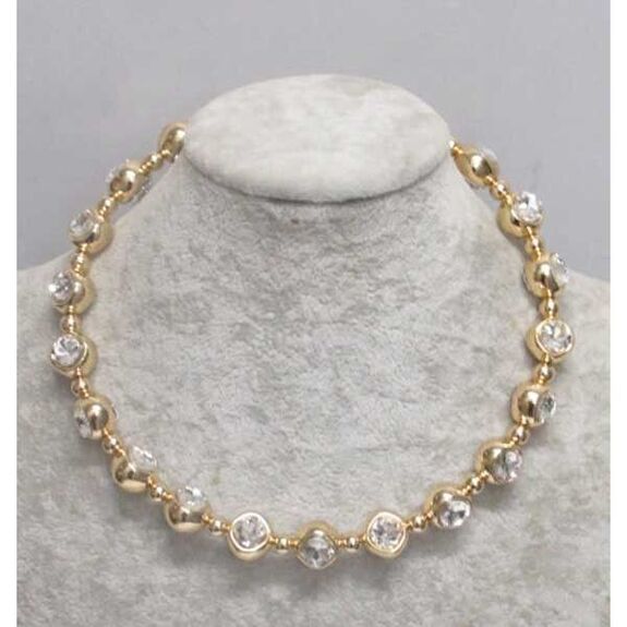 bijoux cercle cristal dore