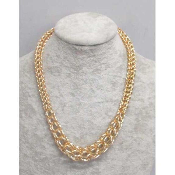 bijoux collier metal royale dorée