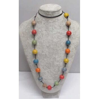 Ceramic ball on long necklace