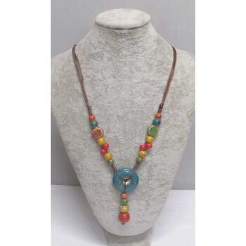 ceramic donut pendant jewelry