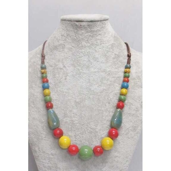 ceramic ball necklace jewelry in any color