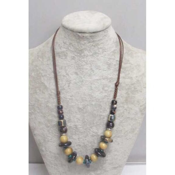 Ceramic jewelry necklace in balls and washers