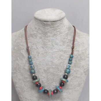 jewelry necklace made of ceramic balls and washers