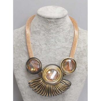 brown jewelry with mesh chain
