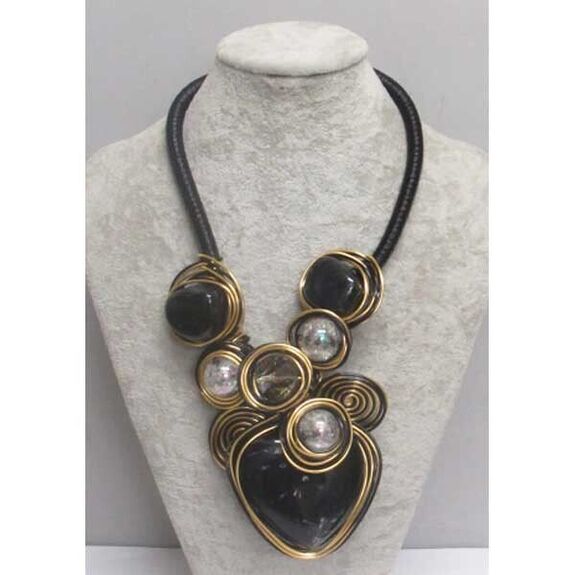 handmade barbed wire jewelry in black