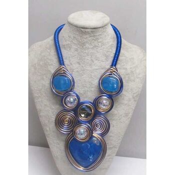 bijoux carnaval en bleu fait main