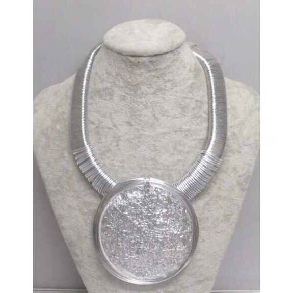 bijoux argente pendentif grand cercle